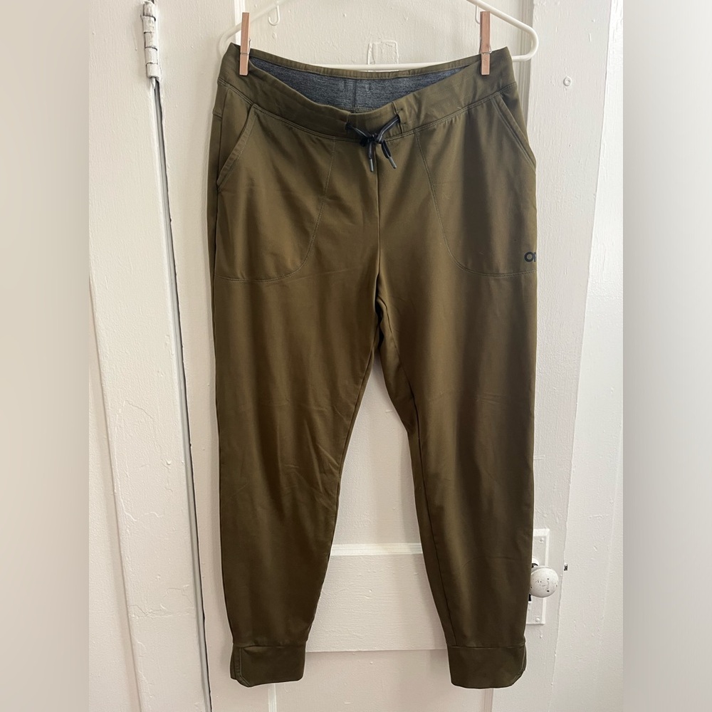 Outdoor Research OR joggers, with side pockets, olive green, size medium